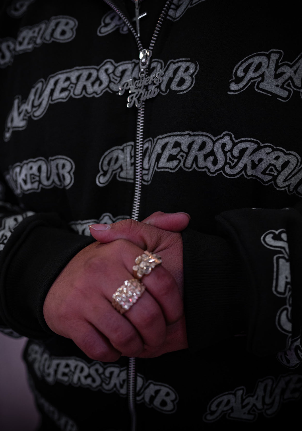 PLAYER$KLUB BLACK ZIP UP